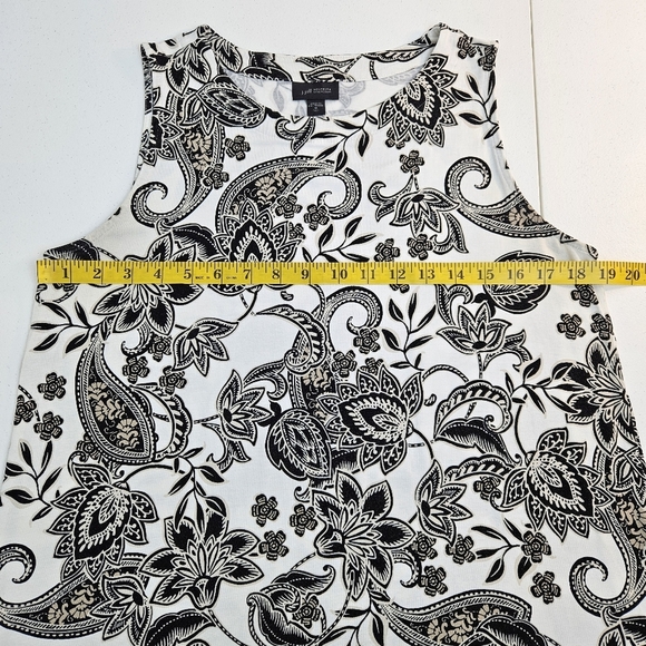 J. Jill Wearever Cream Adara Paisley Tank Top M TALL - Picture 8 of 9